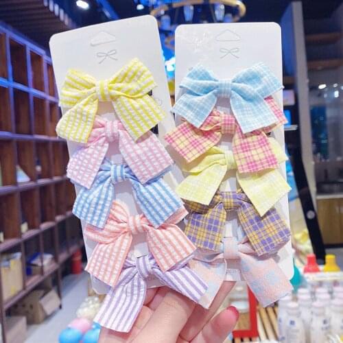 5Pcs Cute Flower Baby Hair Clips Bows Kids Girl Hair Clip Children Bowknot Hairpin Haarspeldjes Barrettes Hair Accessories