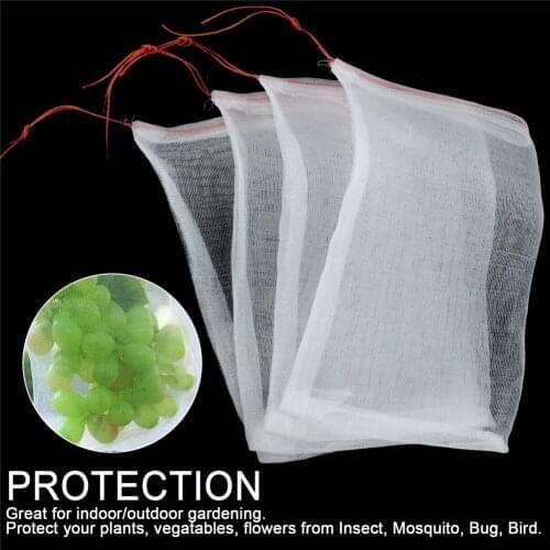 50pcs Garden Fruit Barrier Cover Bags Flower Seed Vegetable Practical Protection Anti Insect Bug Nylon Mesh Bags