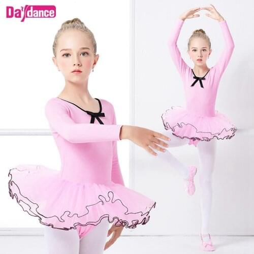 Girls Ballet Tutu Dress Dance Costumes Soft Tulle Skirted Ballet Dancing Clothes Leotards