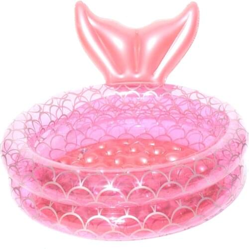 2021 New PVC Mermaid Pool Unique Baby Round Inflatable Swimming Pool Summer Pool Children Outdoor Pool Toy