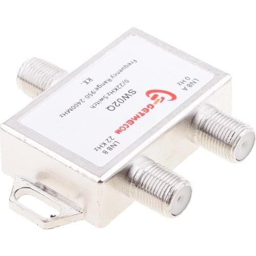 2 Way DiSEqC Satellite Dish Multi LNB Switch 0/22KHz- 2 Inputs And 1 Output