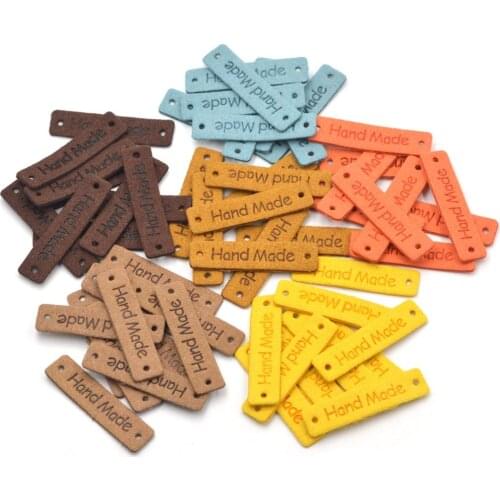 20Pcs Handmade Labels Tags Clothes Garment Labels Hand Made Jeans Bags Hats DIY Craft Sewing Fabric Supplies knitting Accessorie