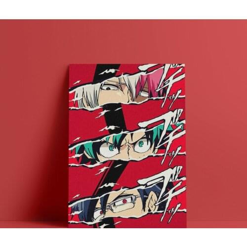 Shoto Todoroki Izuku Midoriya Tenya Iida My Hero Academia Poster Painting wall Art Canvas Living room home bedroom decoration