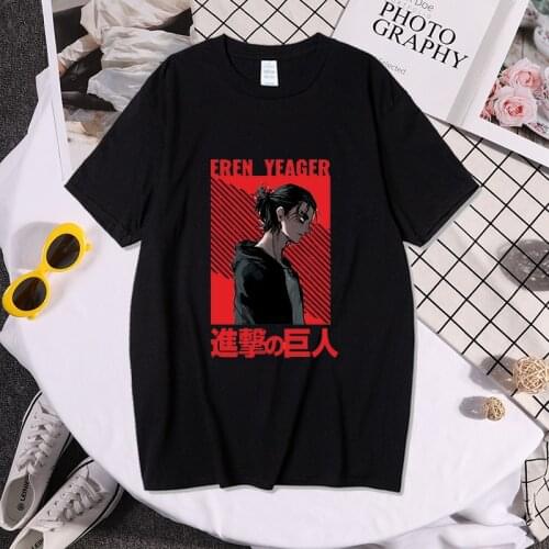 Attack On Titan Shingeki No Kyojin T-shirt Tshirt male Grunge Graphic Tees Casual Harajuku Kawaii Clothes Top Sleeve Tee