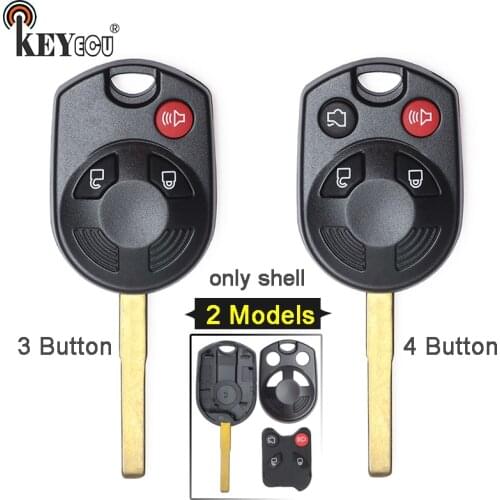 KEYECU for Ford C-Max Escape Focus Transit Connect FCC: OUCD6000022 2+1 3+1 3/4 Button Remote Car Key Shell Case Fob