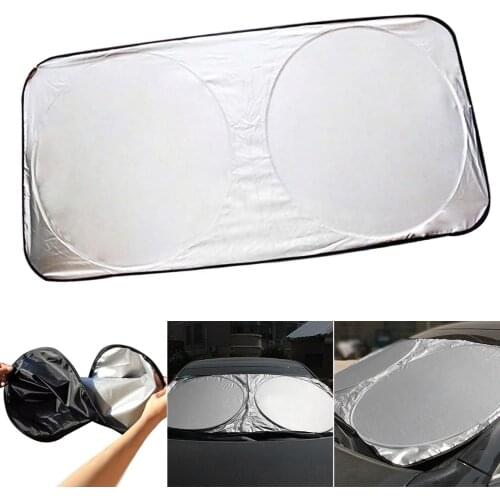 147cmx69cm Auto Car Front Rear Window Foldable Jumbo Visor Sun Shade Windshield Cover Block Protect Cover Anti-crash Accessories