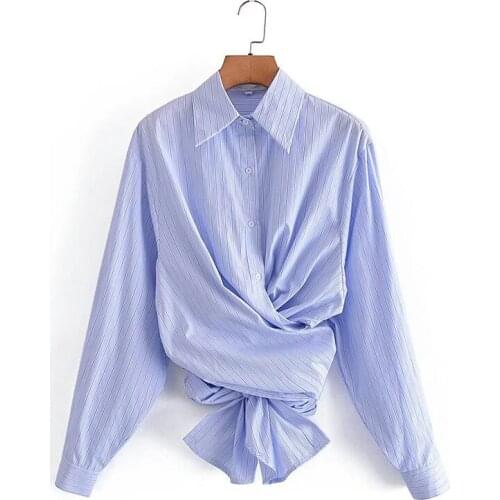 Голубые блузки MUICHES China At AliExpress