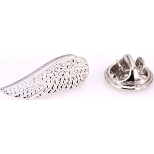Mens Brooch Scarf Hat Accessories Silver Wings Clip Neckpin Badge Pin Woman Wedding Couple High Quality Jewelry Gifts