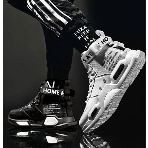 Mens High-Top Fashion Leather Sneakers Trend Hot Selling Comfortable Women Casual Shoes Outdoor Non-Slip Breathable Mens Shoes