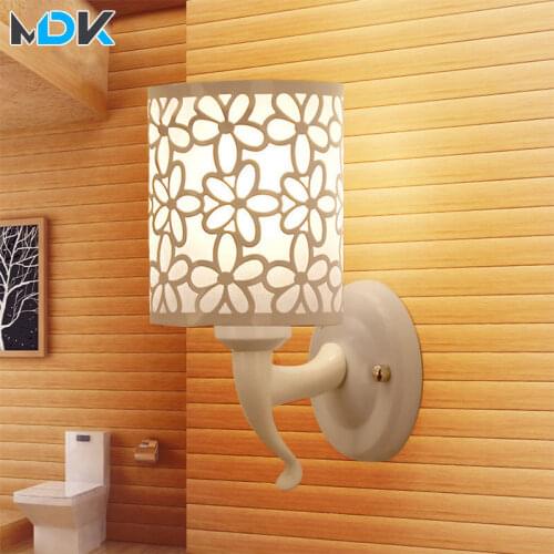 Wall lamp lampada LED iron craft wall light rail project Square LED wall lamp bedside room bedroom wall lamps arts