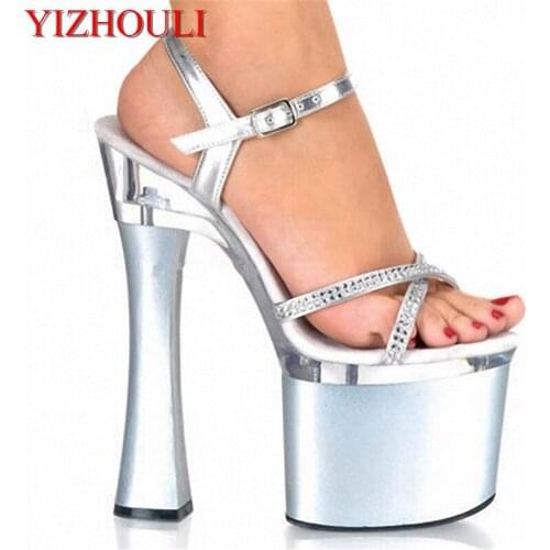 New Arrived 18CM Pumps High Heels Platform High Heeled Thick Sole Sexy Shoes For Women 7 inch Model Pumps Shoes