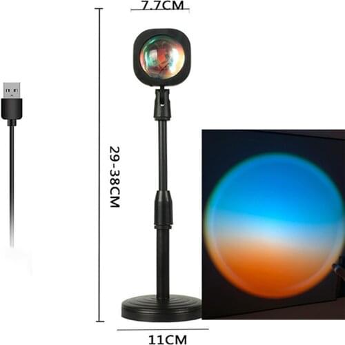 New RGB Projector Night Light Lamp Spot Light Retractable Camera Background Light Home Atmosphere Decorative Breaking Dawn Lamp