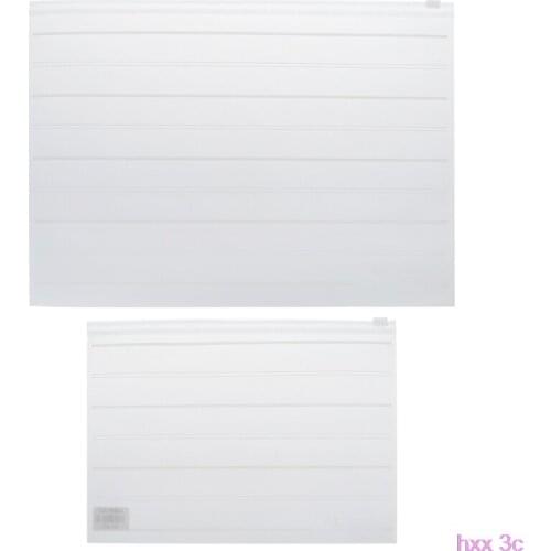 PVC A4 A5 Clear Transparent Plastic Waterproof Stationery Case Zipper Bag Pouch