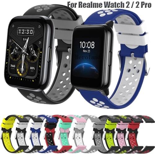 Band For Realme Watch 2 Pro / Realme Watch S Watchstrap Silicone Wristband For Ticwatch Pro 3 E2 S2 Wrist Strap Bracelet Belt