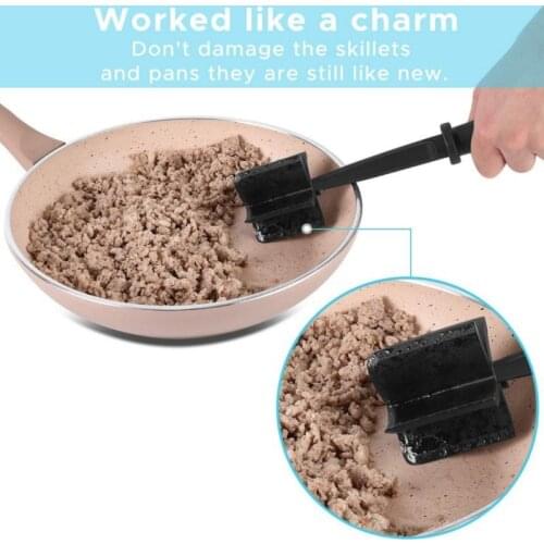 Heat-Resistant Nylon Hamburger Cleaver Non-stick Mixture And Mushy Minced Meat Chopping Utensil Mixing Chopper Meat Tools