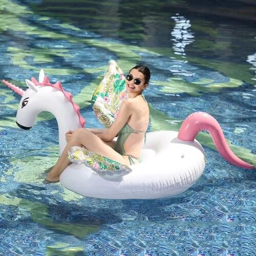Giant Unicorn Pool Float Swimming Ring for Adult Inflatable Mattress Swimming Circle Floating Row Bed Raft Tube Pool Party Toys