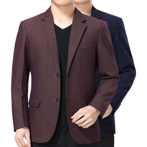 Spring autumn casual coats mens suits clothes Middle-aged business jacket men blazer masculino slim fit father wear England
