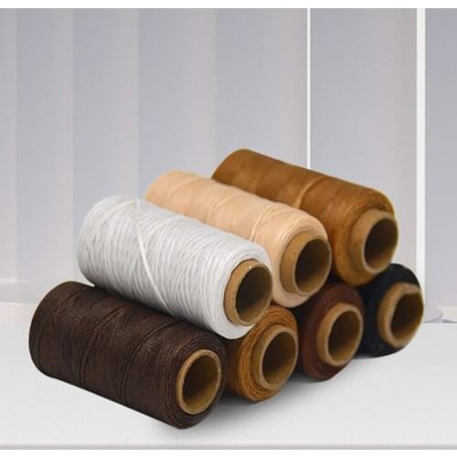 High Quality Durable Meters Leather Waxed Thread Cord for DIY Handicraft Tool Hand Stitching Thread Color Random