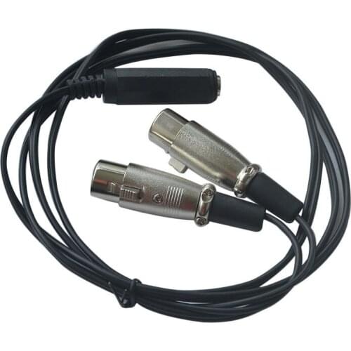 TRS Audio Y Cable Cord 3m Dual 3-Pin XLR Female to 1/4" 6.35mm Female Jack Plug