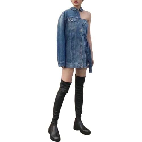 YueYueAngel Fashion Denim Dresses