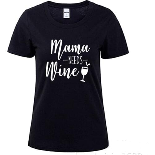 Mama needs wine t shirt summer new fashion women shirt mom gift tees tops slogan funny goth vintage grunge aesthetic tshirt