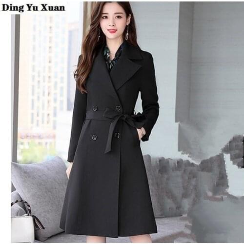 Office Ladies Pink Black Blue Dresses Suit for Women Trench Coat and Floral Dress 2 Pieces Set Outfit Womens Casual Dress Suits
