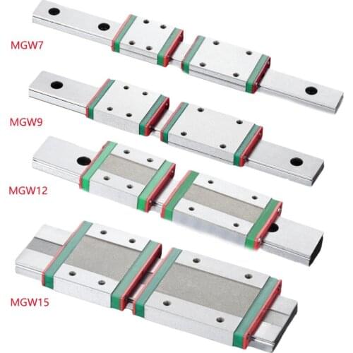 1PC MGN12 Linear Guide+1PC MGN12H Carriage MGN MGN7 MGN12 MGN15 MGN9 300 350 400 450 500 600 800mm Miniature Linear Rail Slide