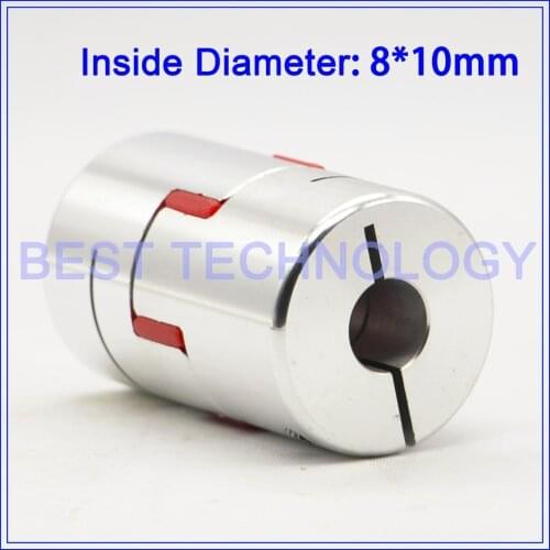 1pcs 8mm to 10mm CNC Starter Shaft Coupler Connector Flexible Jaw Spider Plum Coupling Diameter 30mm Length 25mm