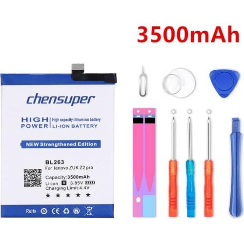 100% Original chensuper BL263 3500mAh Battery Fit for Lenovo ZUK Z2 Pro Battery High quality battery
