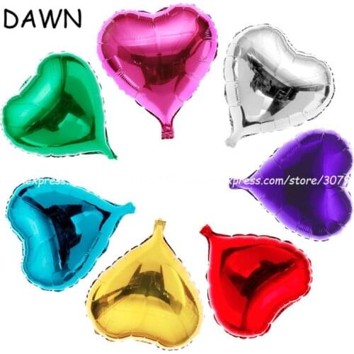 18inch rose glod heart pure color Helium Baloon Wedding Birthday Christmas Party Decoration Baby Shower kid toy Gifts