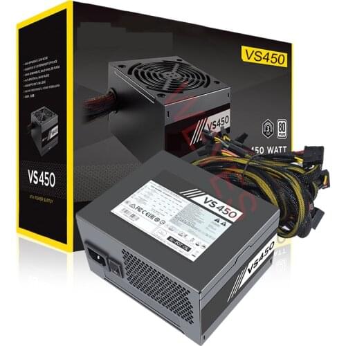 80plus EU Game Stability Silent Non-modular Power Supply 450W for RM750x Power Supply VS450 VS450 Max 450W