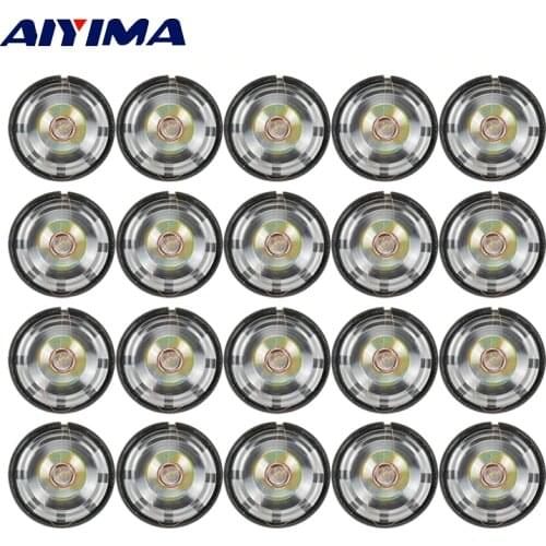 AIYIMA 20Pcs Mini Portable DIY Audio Earphone Speakers 21MM 8 Ohm 0.25W Toy Speaker External Magnetic Speaker