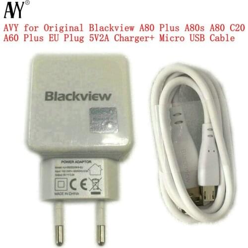 AVY for Original Blackview A80 Plus A80s A80 C20 A60 Plus EU Plug Travel Charger Connector Micro USB Cable