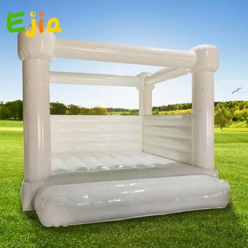 Adult Kids White Inflatable Wedding Bounce House Jumping Bouncy Castle House With Air Blower Accessories For Party Wedding