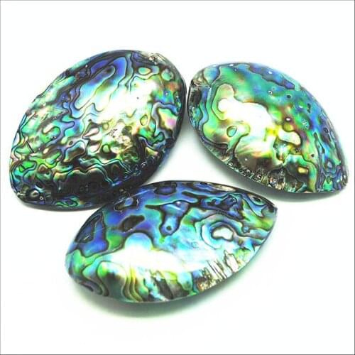 1pc natural abalone shell paull beads middle hole through size 40-50mm top fashion diy jewelry accessories