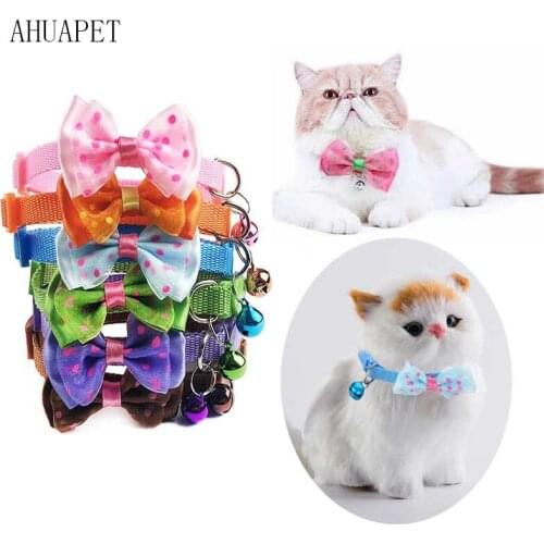 Quick Release Breakaway Dog Collar Cat With Bowknot Kattenhalsband Kitten Halsband Kraag Bow Adjustable Strap Pet Supplies
