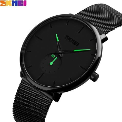 SKMEI Fashion Men Watch Quartz Wristwatches Women Watches Luxury Waterproof Stainless Steel Business Watches Relogio Masculino