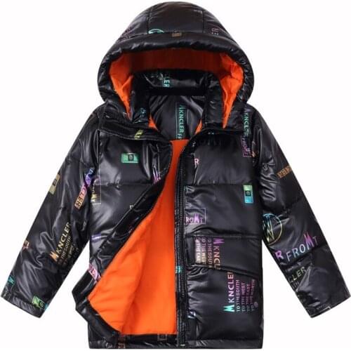 Childrens Down Jacket for Boys Girls Medium Length 2021 New Kids Clothes Thickened Wash Free Gilded Jacket Fashion Coat Parka