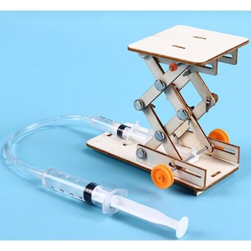 Kids DIY Science Toys Educational Scientific Experiment Kit Hydraulic Lift Table Model Physics School STEM Projects