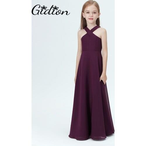 Kids Prom Dress 2020 Kids Princess Dress Elegant Strapless Party Costumes Children Little Bridesmaid Wedding Clothing