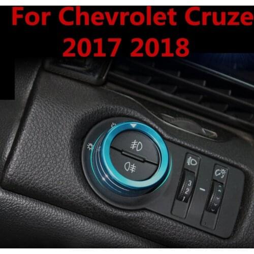 For Chevrolet Cruze 2017 2018 Headlight light switch knob cover trim multifunction Interior decoration Auto Accessories