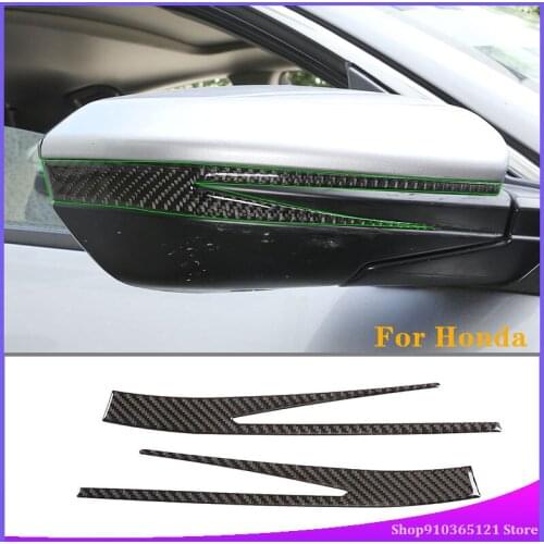For Honda Civic 2016-2019 Car Rearview Mirror Shell Sticker Real Carbon Fiber (Soft) Car Exterior Rearview Mirror Sticker