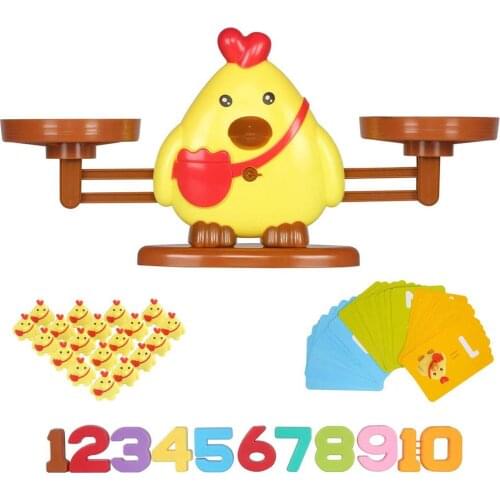 Montessori Math Animal Figure Digital Balance Scale Toy Early Educational Learning Toy Balancing Scale Number Board Game For Kid