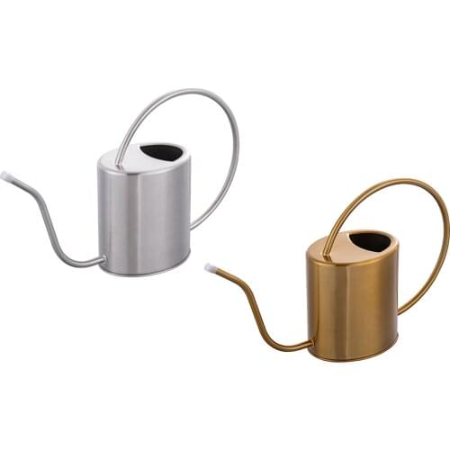 Stainless Steel Garden Long Mouth Watering Can Indoor Outdoor House Plants Flower Bonsai Planter Watering Pot Kettle Jar