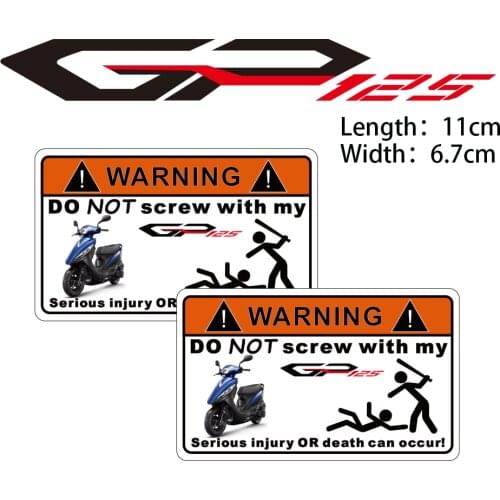 KODASKIN Motorcycle Cheap 2D Creative Warning Sticker Decal for KYMCO GP125