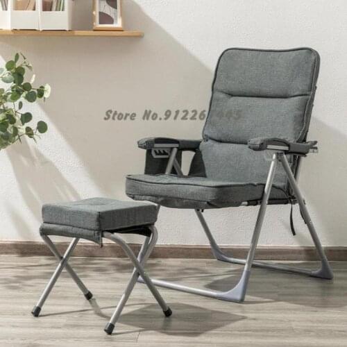 Recliner Folding Single Household Portable Simple Lazy Sofa Dormitory Office Pregnant Women Reclining Backrest Computer Chair