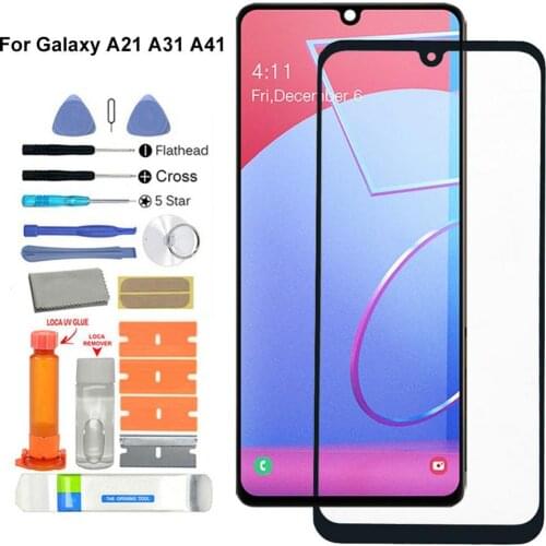 Phone Front Glass Screen Replacement Kit Tools for Samsung Galaxy A21/A31/A41