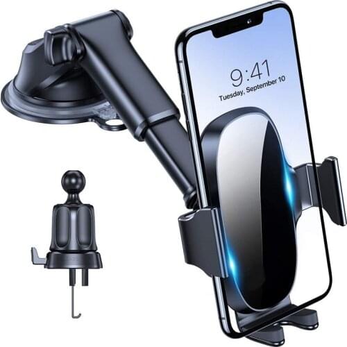 New Stretchable Universal Shockproof Car Cell Phone Holder Mount Dashboard Air Vent Windshield Strong Sucker Stand For All Phone