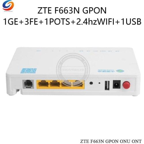 New 3pcs ZTE ONU GPON ONT ZXA10 F663N FTTH Fiber Optic Router Same Function as F623 F660 1GE+3FE+1POTS+2.4hzWIFI+1USB