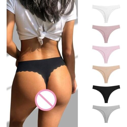 New Womens Panties Comfortable And Seamless G-strings Low Waist Seamless Panties Sexy Breathable Thong Panties For Periods